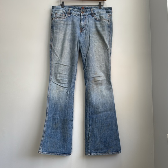 7 for all mankind A pocket flare jeans vintage y2k low rise - Picture 5 of 14